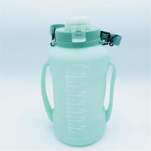 64oz Foldable Silicone Water Cups with Straw, BPA Free, for Outdoor Sports Water Bottle (Green) - Image 3