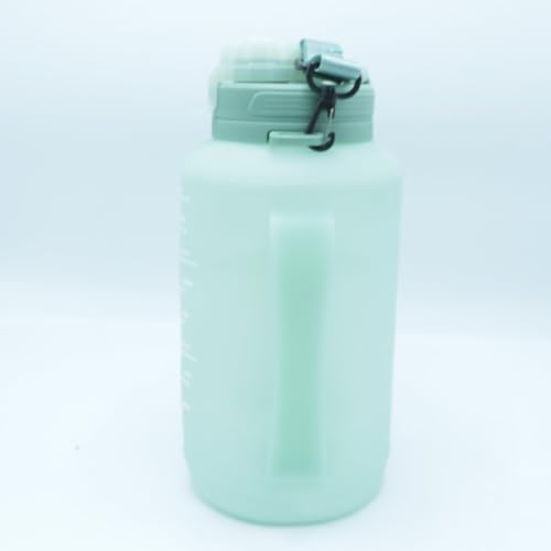 64oz Foldable Silicone Water Cups with Straw, BPA Free, for Outdoor Sports Water Bottle (Green) - Image 4