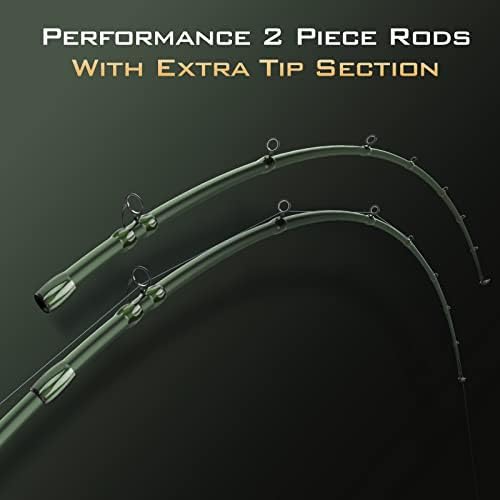 KastKing Spartacus II Fishing Rods - IM6 Graphite Blanks Casting & Spinning Rods, 2-Piece Rods with Extra Tip Section, PTS Power Transition System, KastFlex Technology, Rubber Cork Handle - Image 3